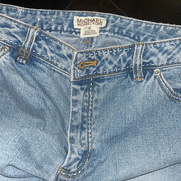 Michael Kors Light Blue Flare Jeans - Picture 6 of 7